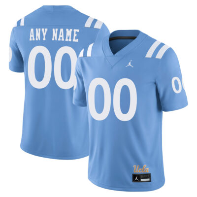 Custom UCLA Bruins Football Light Blue Alternate Jersey - All Stitched