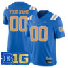 Custom UCLA Bruins Football Blue Home Jersey w/ B1G Patch - All Stitched