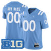 Custom UCLA Bruins Football Light Blue Alternate Jersey w/ B1G Patch - All Stitched