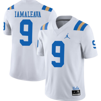 Nico Iamaleava UCLA Bruins Football White Away Jersey - All Stitched
