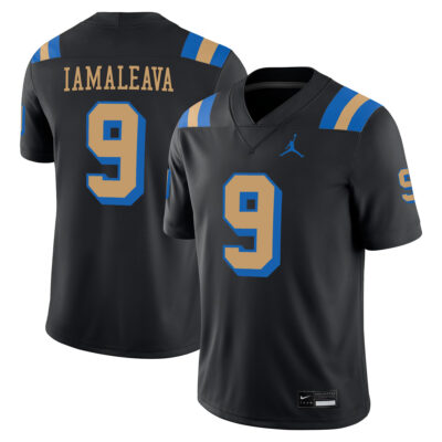 Nico Iamaleava UCLA Bruins Football Black Alternate Jersey - All Stitched