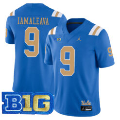 Nico Iamaleava UCLA Bruins Football Blue Home Jersey w/ B1G Patch - All Stitched