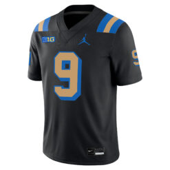 Alternative view of Nico Iamaleava UCLA Bruins Football Black Alternate Jersey w/ B1G Patch - All Stitched