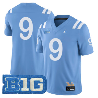 Nico Iamaleava UCLA Bruins Football Light Blue Alternate Jersey w/ B1G Patch - All Stitched