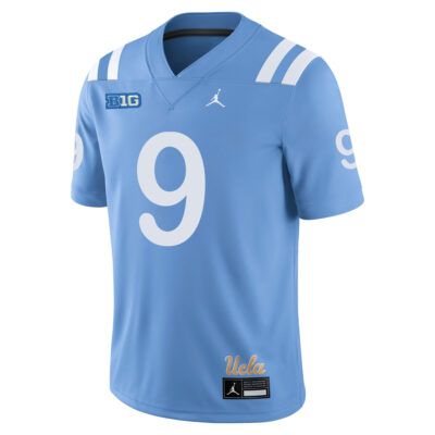 Alternative view of Nico Iamaleava UCLA Bruins Football Light Blue Alternate Jersey w/ B1G Patch - All Stitched