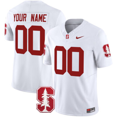 Custom Stanford Cardinal Football White Vapor Limited Jersey - All Stitched