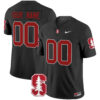 Custom Stanford Cardinal Football Black Vapor Limited Jersey - All Stitched