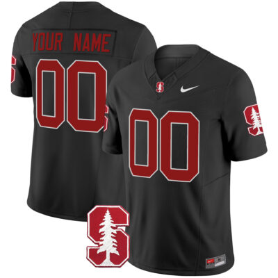 Custom Stanford Cardinal Football Black Vapor Limited Jersey - All Stitched