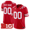 Custom Nebraska Cornhuskers Football Scarlet Vapor Limited Jersey - All Stitched