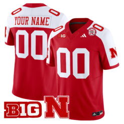 Custom Nebraska Cornhuskers Football Scarlet Alternate Vapor Limited Jersey - All Stitched