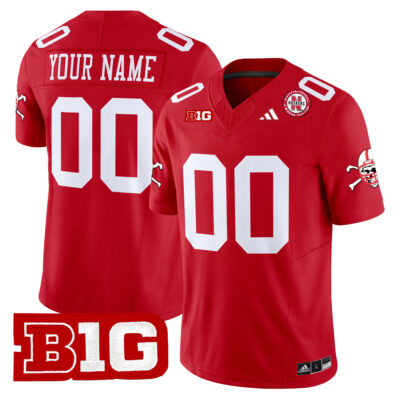 Custom Nebraska Cornhuskers Football Scarlet Limited Jersey - All Stitched