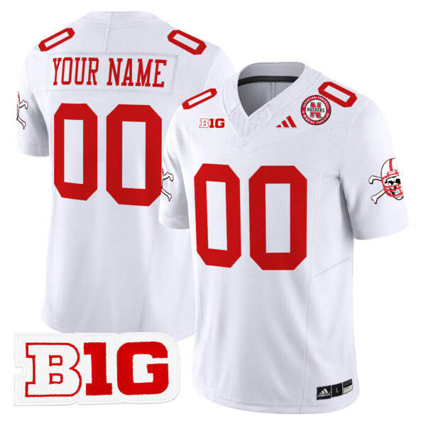 Custom Nebraska Cornhuskers Football White Limited Jersey - All Stitched