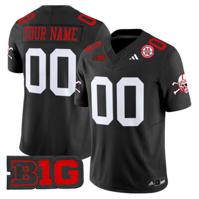 Custom Nebraska Cornhuskers Football Black Limited Jersey - All Stitched