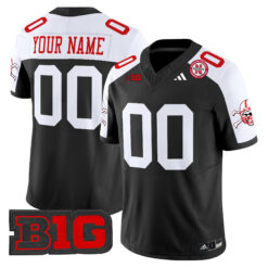 Custom Nebraska Cornhuskers Football Black Alternate Limited Jersey - All Stitched