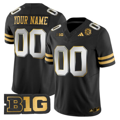 Custom Nebraska Cornhuskers Football Black Gold Limited Jersey - All Stitched