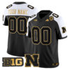 Custom Nebraska Cornhuskers Football Alternate Black Gold Jersey - All Stitched