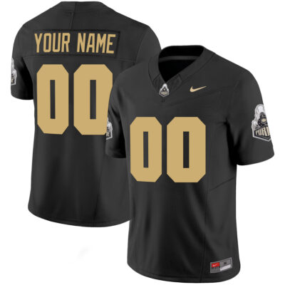 Custom Purdue Boilermakers Football Black Vapor Limited Jersey - All Stitched