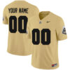 Custom Purdue Boilermakers Football Gold Vapor Limited Jersey - All Stitched