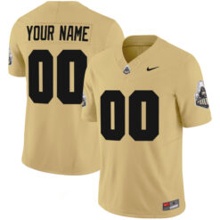 Custom Purdue Boilermakers Football Gold Vapor Limited Jersey - All Stitched