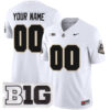 Custom Purdue Boilermakers Football White Vapor Limited Jersey w/ B1G Patch - All Stitched