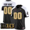 Custom Purdue Boilermakers Football Black Alternate Vapor Limited Jersey w/ B1G Patch - All Stitched