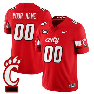 Custom Cincinnati Bearcats Football Red Limited Jersey - All Stitched