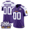 Custom Minnesota Vikings King Of The North Alternate Purple Limited Jersey - All Stitched