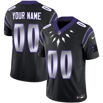 Custom Carolina Panthers Wakanda Black Vapor Limited Jersey - All Stitched