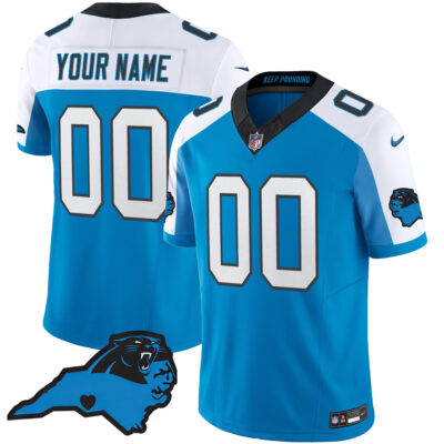 Custom Carolina Panthers Carolina State Blue Alternate Vapor Limited Jersey - All Stitched
