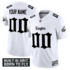 Custom Philadelphia Eagles Gothic White Vapor Limited Jersey - All Stitched