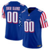 Custom Philadelphia Eagles American Style Royal Blue Vapor Limited Jersey - All Stitched