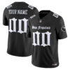 Custom San Francisco 49ers Gothic Black Vapor Limited Jersey - All Stitched