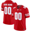 Custom Wisconsin Badgers Football Red Limited Jersey - All Stitched