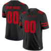 Custom Wisconsin Badgers Football Black Limited Jersey - All Stitched