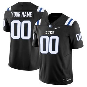 Custom Duke Blue Devils Football Black Vapor F.U.S.E Limited Jersey - All Stitched