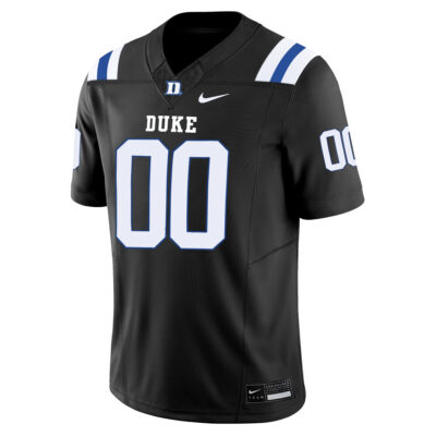 Alternative view of Custom Duke Blue Devils Football Black Vapor F.U.S.E Limited Jersey - All Stitched