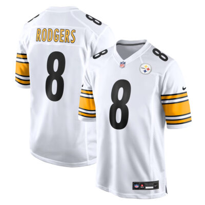 Aaron Rodgers Pittsburgh Steelers White Game Jersey - All Stitched