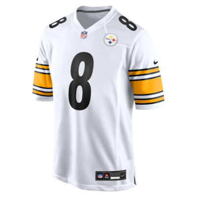 Alternative view of Aaron Rodgers Pittsburgh Steelers White Game Jersey - All Stitched