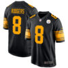 Aaron Rodgers Pittsburgh Steelers Black 2nd Alternate Game Jersey - All Stitched