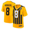 Aaron Rodgers Pittsburgh Steelers Gold 1933 Throwback Game Jersey - All Stitched