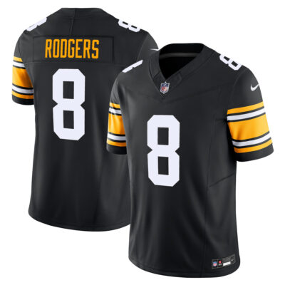 Aaron Rodgers Pittsburgh Steelers Black Alternate Vapor F.U.S.E Limited Jersey - All Stitched