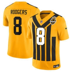 Aaron Rodgers Pittsburgh Steelers Gold 1933 Throwback Vapor F.U.S.E Limited Jersey - All Stitched