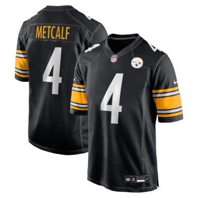 DK Metcalf Pittsburgh Steelers Black Game Jersey - All Stitched
