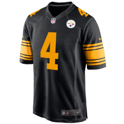 Alternative view of DK Metcalf Pittsburgh Steelers Black 2nd Alternate Game Jersey - All Stitched