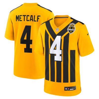 DK Metcalf Pittsburgh Steelers Gold 1933 Throwback Game Jersey - All Stitched