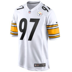 Alternative view of Cameron Heyward Pittsburgh Steelers White Game Jersey - All Stitched
