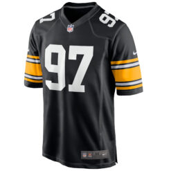 Alternative view of Cameron Heyward Pittsburgh Steelers Black Alternate Game Jersey - All Stitched