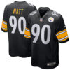 T.J. Watt Pittsburgh Steelers Black Game Jersey - All Stitched