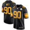 T.J. Watt Pittsburgh Steelers Black 2nd Alternate Game Jersey - All Stitched