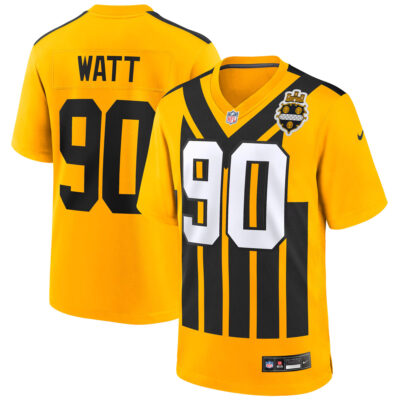 T.J. Watt Pittsburgh Steelers Gold 1933 Throwback Game Jersey - All Stitched